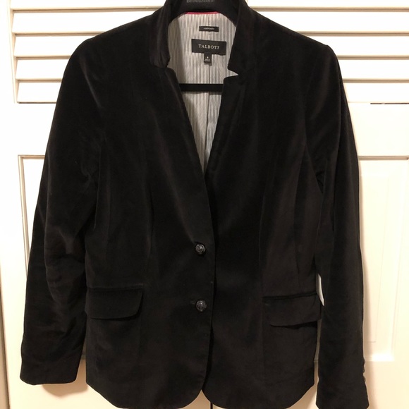 Talbots Jackets & Blazers - Talbots Blazer Black Velvet Excellent Size 8